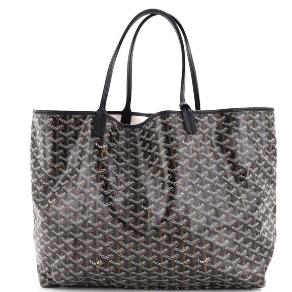 Goyard Handbags - Goyard Saint Louis Tote Coated Canvas GM Black